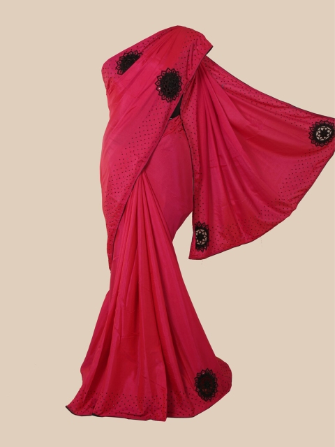 Pothys Pink Beads and Stones Art Silk Heavy Work Saree