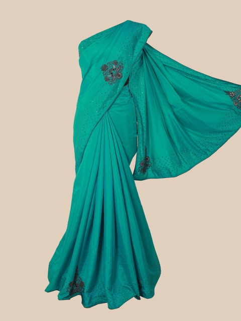 Pothys Green Embellished Art Silk Saree