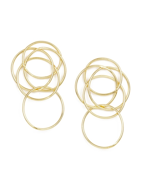 NAMASYA Gold Circular Drop Earrings