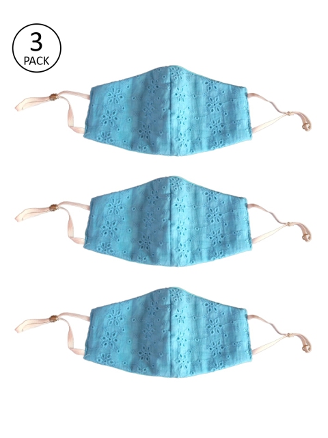 Bellofox Unisex Pack of 3 Blue Solid 3-Ply Reusable Pure Cotton Protective Outdoor Masks
Bellofox Unisex Pack of 3 Blue Solid 3-Ply Reusable Pure Cotton Protective Outdoor Masks