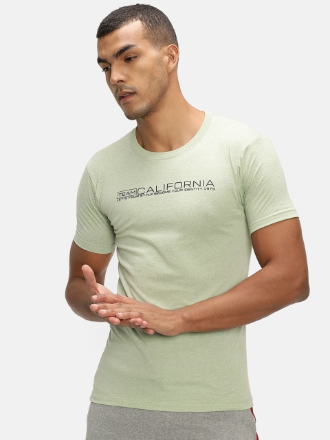 V2 Value & Variety Men Green Typography Printed Cotton T-shirt