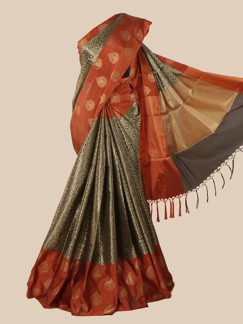 Pothys Black Woven Design Zari Jute Silk Saree 
Pothys Black Woven Design Zari Jute Silk Saree
