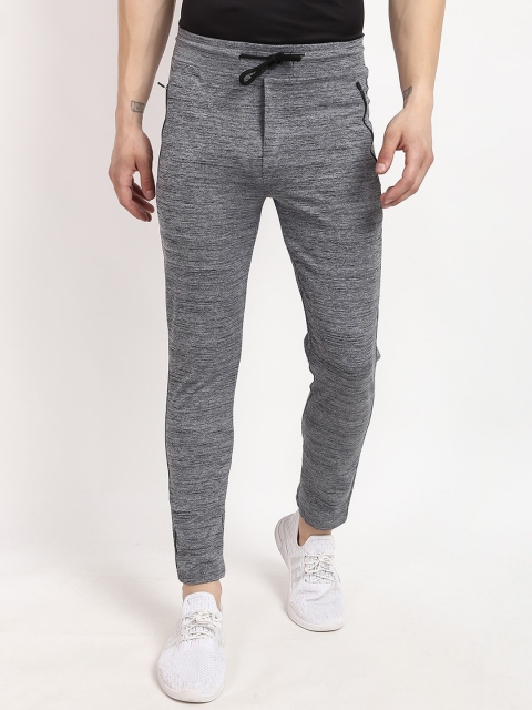 V2 Value & Variety Men Grey Self-Design Straight-Fit Track Pants