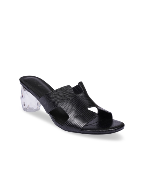 HEATWAVE Women Black Solid Sandals