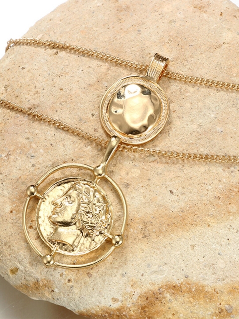 YoungWildFree Gold-Toned Brass Gold-Plated Layered Necklace