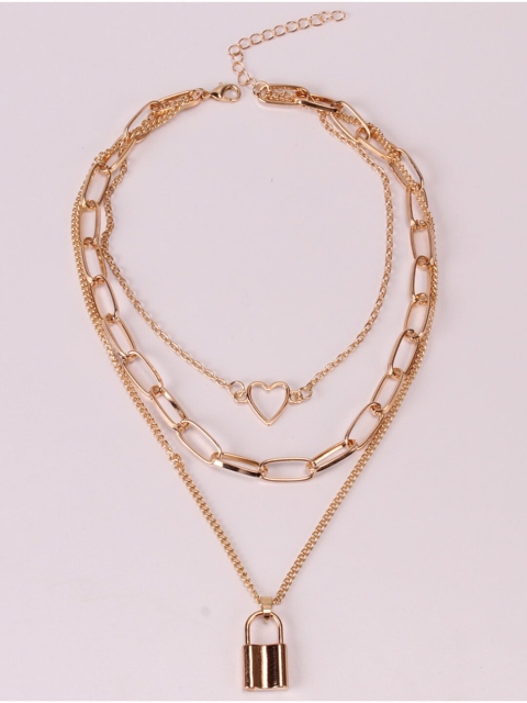 YoungWildFree Gold-Toned Brass Gold-Plated Layered Necklace