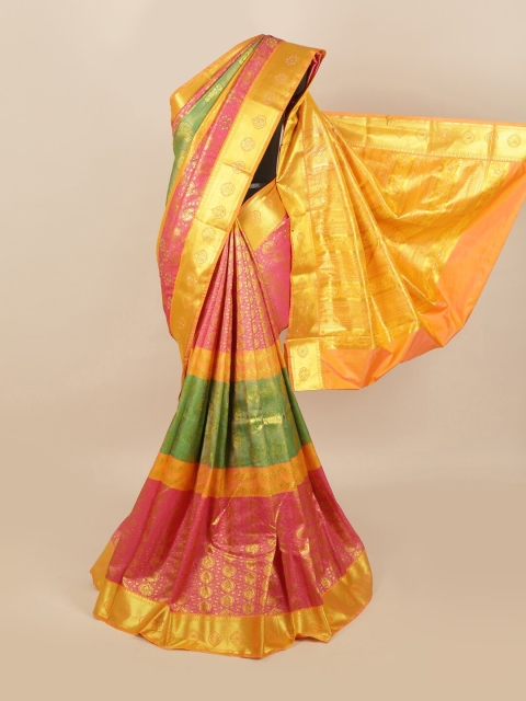 Pothys Pink & Gold Gold Ethnic Motifs Zari Woven Design & Stone Work Silk Blend Saree
Pothys Pink & Gold Gold Ethnic Motifs Zari Woven Design & Stone Work Silk Blend Saree