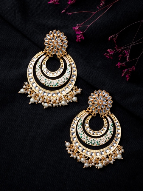 MORKANTH JEWELLERY Cream-Coloured Enamelled & Beaded Contemporary Chandbalis Earrings
MORKANTH JEWELLERY Cream-Coloured Enamelled & Beaded Contemporary Chandbalis Earrings