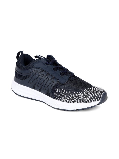 Khadims Men Navy Blue & White Woven Design Running Shoes