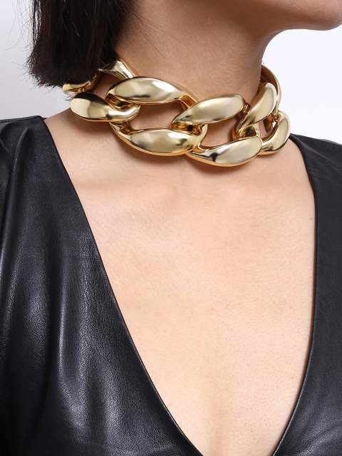 YoungWildFree 18k Gold plated Brass Choker Necklace