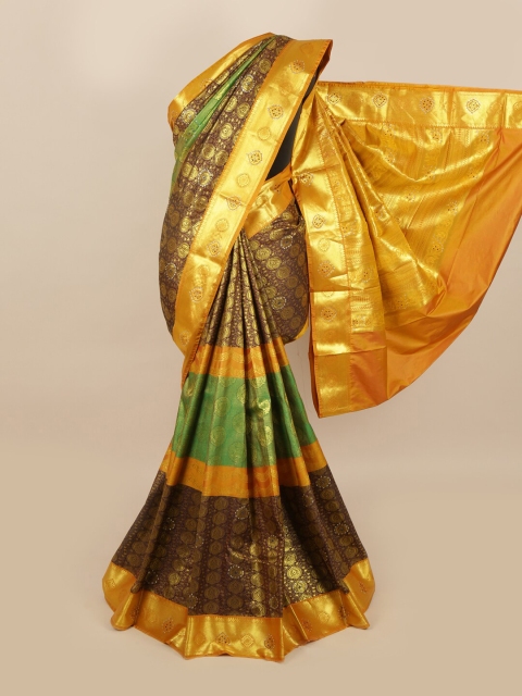 Pothys Coffee Brown & Green Ethnic Motifs Zari Woven Design & Stone Work Silk Blend Saree
Pothys Coffee Brown & Green Ethnic Motifs Zari Woven Design & Stone Work Silk Blend Saree