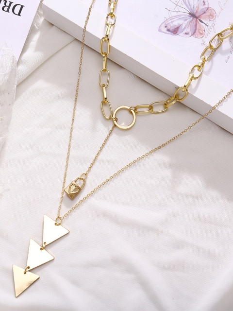 YoungWildFree Gold-Toned Brass 18k Gold-Plated Layered Necklace