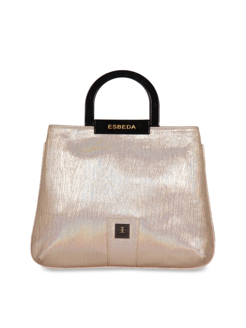 ESBEDA Gold-Toned PU Structured Handheld Bag