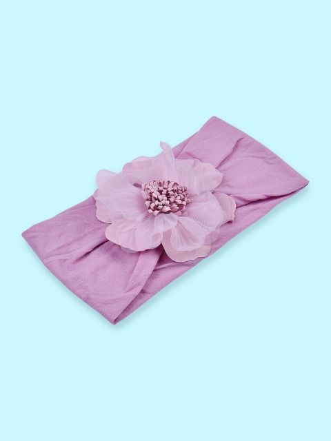 AQUASTREET Infants Purple 3D Floral Designs Lace Hairband