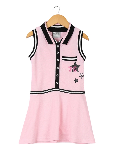 Cherokee Pink & Black A-Line Dress