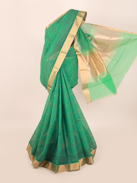 Pothys Green Silk Cotton Saree