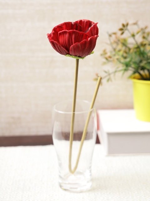 HomeTown Red Rose Polyester Artificial Flower