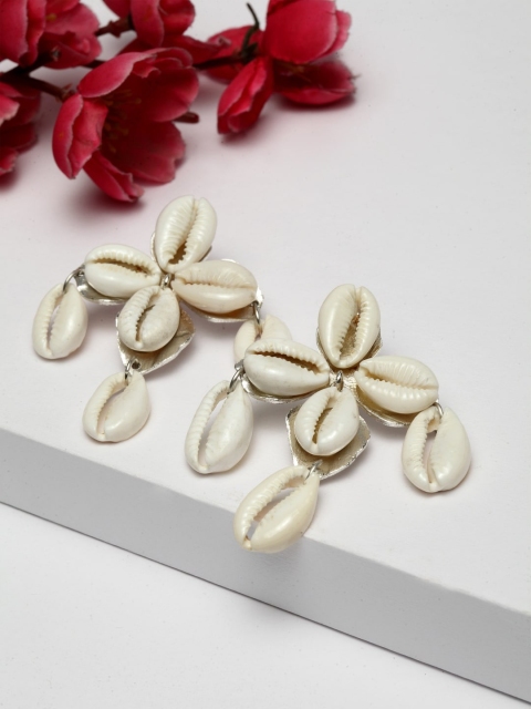Moedbuille Silver-Plated Contemporary Drop Earrings