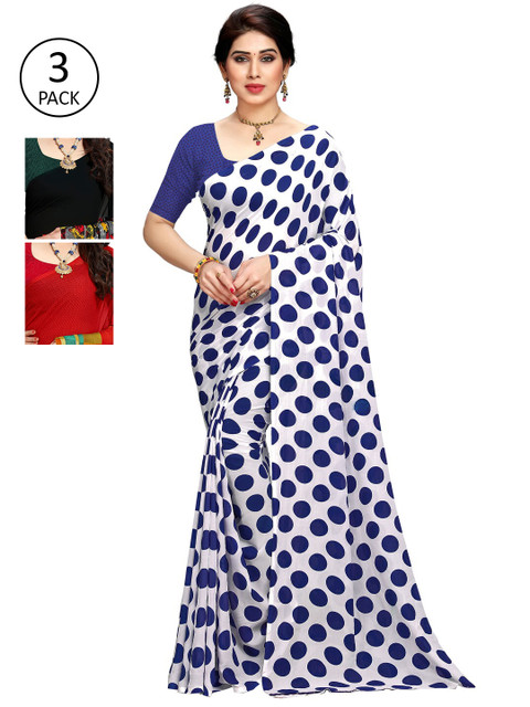KALINI Blue & Red Pack Of 3 Printed Saree
KALINI Blue & Red Pack Of 3 Printed Saree