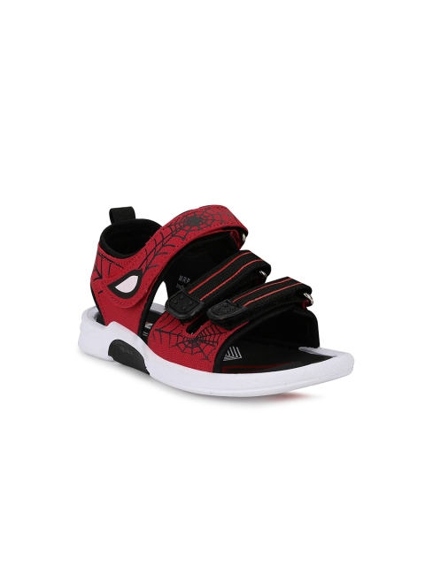 Campus Unisex Kids Black & Red Sports Sandals