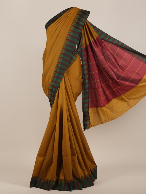 Pothys Mustard Yellow Art Silk Saree