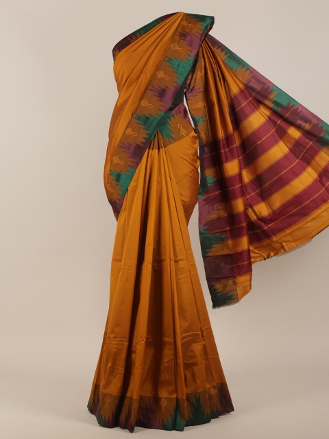 Pothys Mustard Yellow Woven Design Art Silk Saree