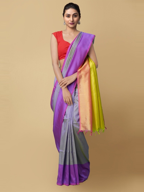 Unnati Silks Purple & Lime Green Silk Cotton Pure Cotton Sustainable Kanjeevaram Saree
Unnati Silks Purple & Lime Green Silk Cotton Pure Cotton Sustainable Kanjeevaram Saree