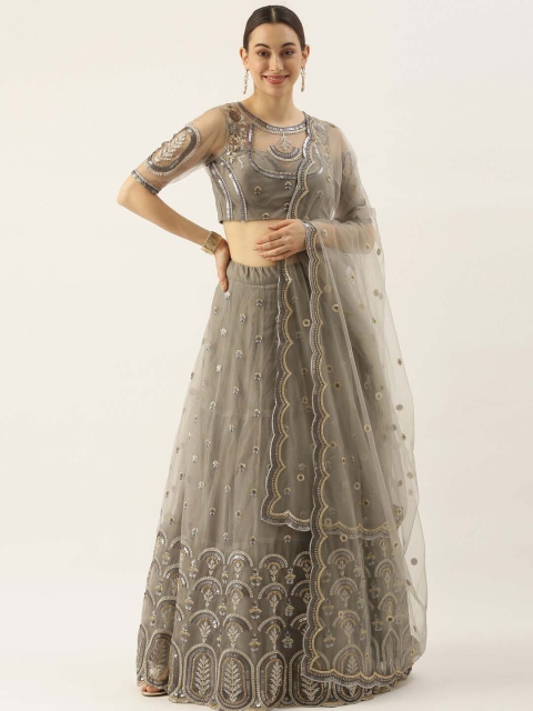panchhi Grey & Gold-Toned Embellished Sequinned Semi-Stitched Lehenga & Unstitched Blouse With Dupatta
panchhi Grey & Gold-Toned Embellished Sequinned Semi-Stitched Lehenga & Unstitched Blouse With Dupatta