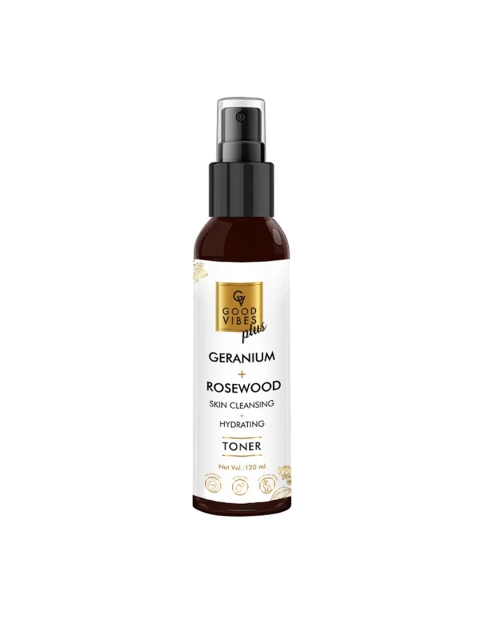 Good Vibes Plus Skin Toner - Geranium + Rosewood - 120 ml, Transparent