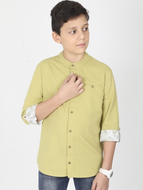 MANET Boys Mustard Casual Shirt