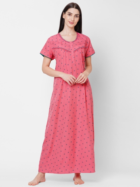 Sweet Dreams Pink Printed Maxi Nightdress