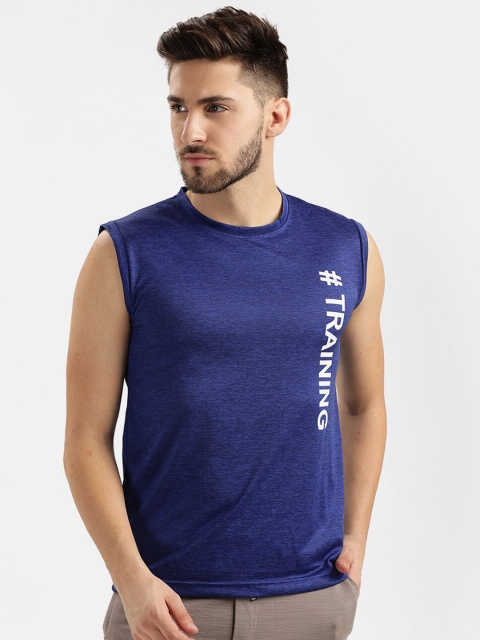 V2 Value & Variety Men's Twilight Blue Typography Printed T-shirt