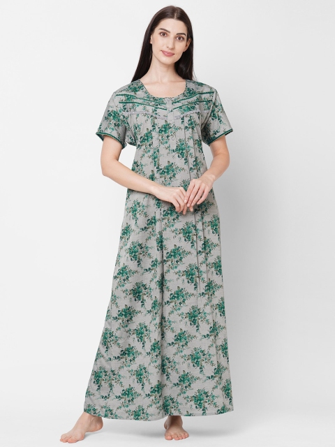 Sweet Dreams Grey Printed Maxi Nightdress