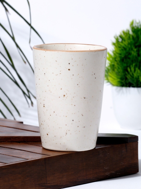 Fabindia Off White Textured Ceramic Matte Cups Set of Cups and Mugs