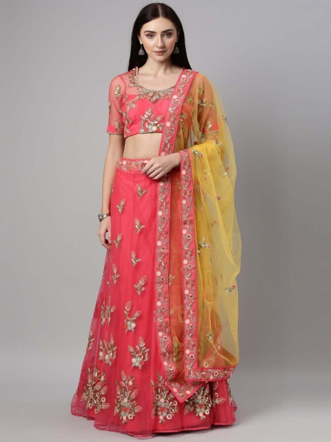 panchhi Pink & Yellow Embroidered Sequinned Semi-Stitched Lehenga & Unstitched Blouse With Dupatta
panchhi Pink & Yellow Embroidered Sequinned Semi-Stitched Lehenga & Unstitched Blouse With Dupatta