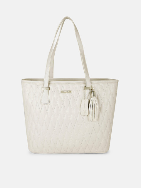 Forever Glam by Pantaloons Off White Textured Structured Shoulder Bag with Tassels
Forever Glam by Pantaloons Off White Textured Structured Shoulder Bag with Tassels