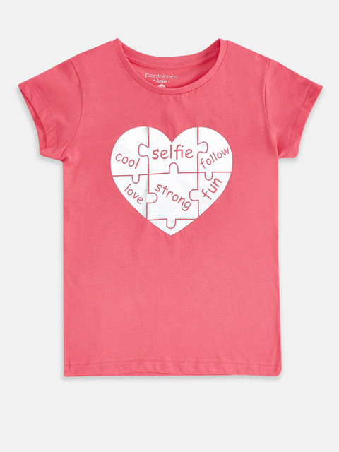 Pantaloons Junior Girls Pink White Typography Printed Pure Cotton T-shirt
Pantaloons Junior Girls Pink White Typography Printed Pure Cotton T-shirt