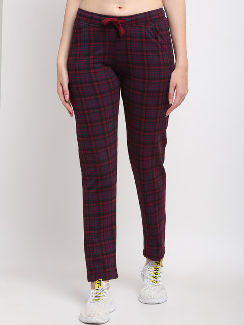 Club York Women Maroon Checked Straight-Fit Track Pants
Club York Women Maroon Checked Straight-Fit Track Pants