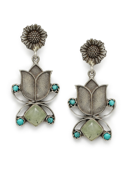 Fabindia Silver-Toned Contemporary Drop Earrings 
Fabindia Silver-Toned Contemporary Drop Earrings