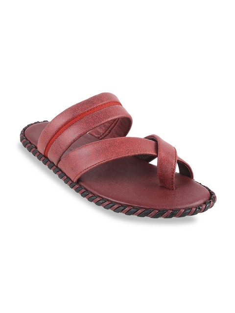 Mochi Men Maroon Comfort Sandals