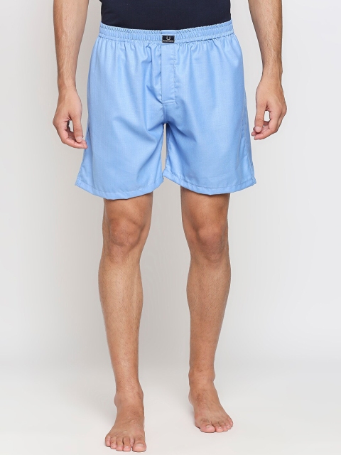 Blacksmith Men Blue Solid Woven Boxers BLSM-BOXER-LINEN
