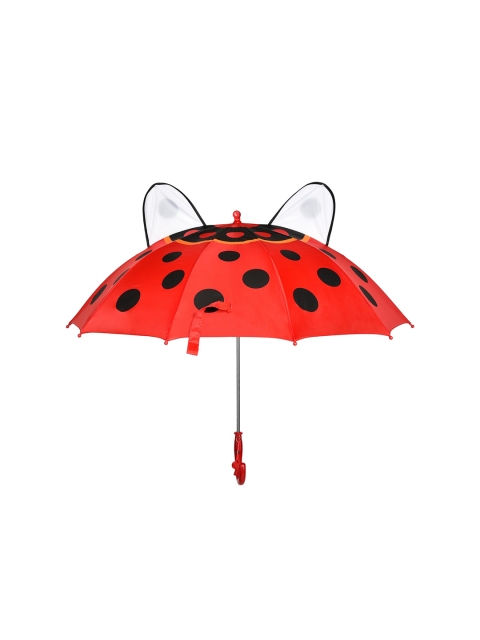 Toniq Kids Red & Black Lady Bug Printed Monsoon Umbrella