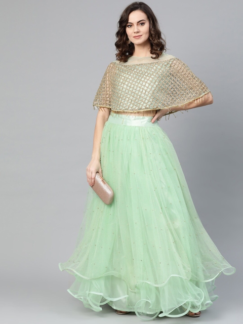 Chhabra 555 Green & Gold-Toned Embroidered Beads and Stones Made to Measure Lehenga Choli
Chhabra 555 Green & Gold-Toned Embroidered Beads and Stones Made to Measure Lehenga Choli