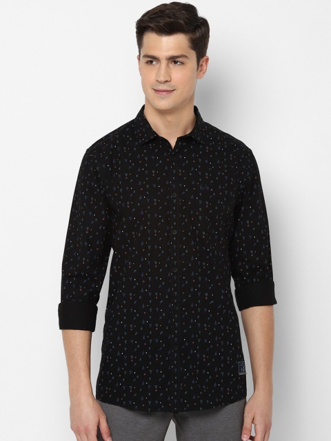 Allen Solly Sport Men Black Printed Casual Shirt
