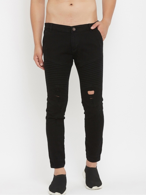 FUGAZEE Men Black Slim Fit Low Distress Stretchable Jeans