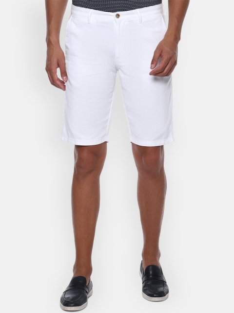 Van Heusen Sport Men White Mid-Rise Chino Shorts