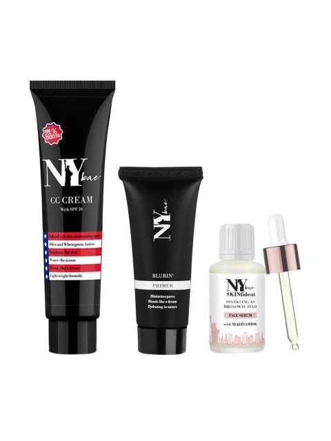 NY Bae Base Ready Combo (Niacinamide Serum, Blurin' Primer, CC Cream with SPF 20), Beige
NY Bae Base Ready Combo (Niacinamide Serum, Blurin' Primer, CC Cream with SPF 20), Beige