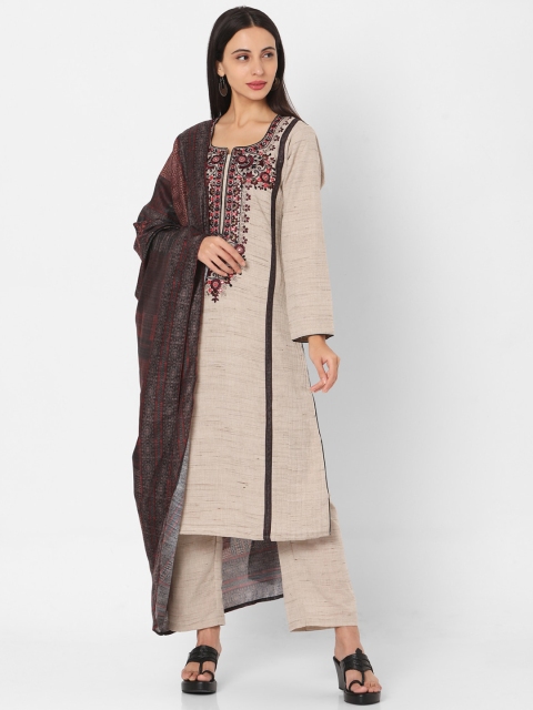 SALWAR STUDIO Women Beige Ethnic Motifs Yoke Design Kurta with Palazzos & Dupatta
SALWAR STUDIO Women Beige Ethnic Motifs Yoke Design Kurta with Palazzos & Dupatta