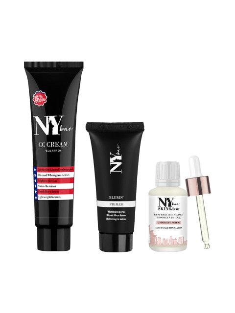 NY Bae 3 Pcs Under Eye Serum & Blurin Primer With CC Cream with SPF 20 Base Ready Kit, Multi
NY Bae 3 Pcs Under Eye Serum & Blurin Primer With CC Cream with SPF 20 Base Ready Kit, Multi