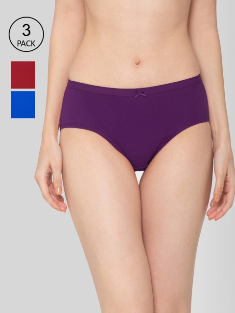 Candyskin Women Pack Of 3 Assorted Pure Cotton Hipster Briefs CSCP0014Multi